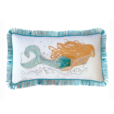 Pearl of the Sea Coastal Mermaid Pillow  28″ x 14″ Lumbar