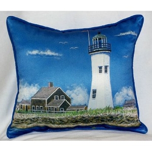 Scituiate, Ma Lighthouse Indoor Outdoor Pillow