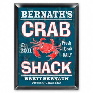 Personalized Crab Shack Pub Sign