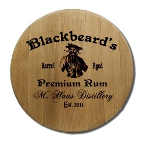 Blackbeard'S Barrel Head Sign Personalized