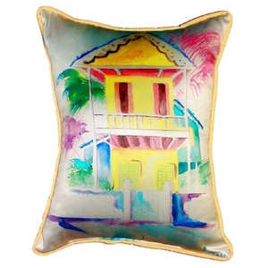 W. Palm Hut Yellow Large Pillow