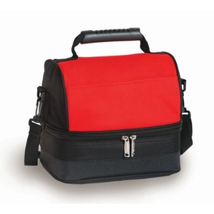 Columbus Lunch Tote, Black/Red