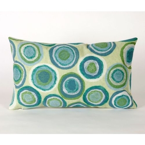 Liora Manne Visions Ii Puddle Dot Indoor/Outdoor Pillow - Green, 12" By 20"