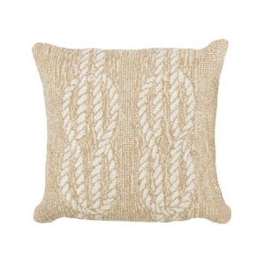 Liora Manne Frontporch Ropes Indoor/Outdoor Pillow - Natural, 18" Square