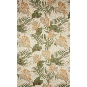 Liora Manne Ravella Tropical Leaf Indoor/Outdoor Rug - Natural, 7'6" By 9'6"