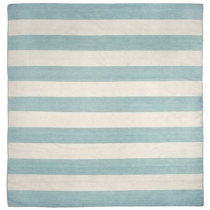 Liora Manne Sorrento Rugby Stripe Indoor/Outdoor Rug - Blue, 8' By 8'