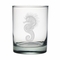 Seahorse Etched Dor Glass Set