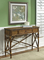 Coastal Rattan Console Table With Drawer