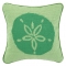 Sand Dollar Green Needlepoint Pillow