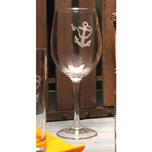 Anchor & Rope Wine Glasses  Set Of 4