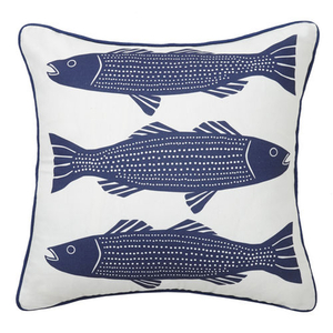 Navy Striper Fish Pillow