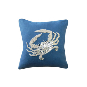Shabby Crab Twill Pillow  