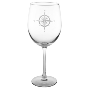 Compass Rose White Wine Goblet 10.5oz Set of 4 
