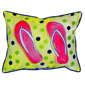 Flip Flops Large Indoor/Outdoor Pillow 16X20