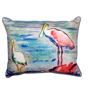 Spoonbill & Ibis Large Indoor/Outdoor Pillow 16X20
