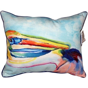 Pelican Head Large Indoor/Outdoor Pillow 16X20