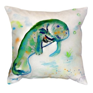Betsy'S Manatee No Cord Pillow 18X18