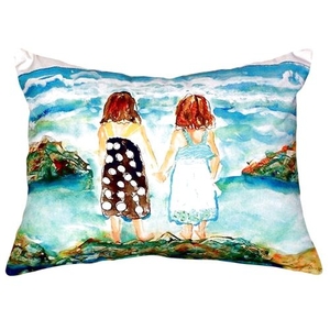 Twins On Rocks No Cord Pillow 16X20