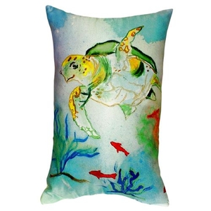 Betsy'S Sea Turtle No Cord Pillow 16X20