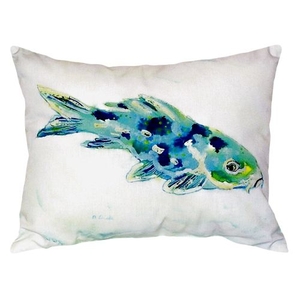 Blue Koi No Cord Pillow 16X20