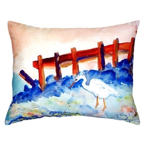 Great White Heron No Cord Pillow 16X20