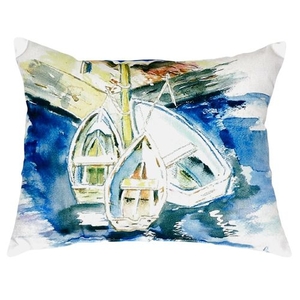 Three Row Boats No Cord Pillow 16X20