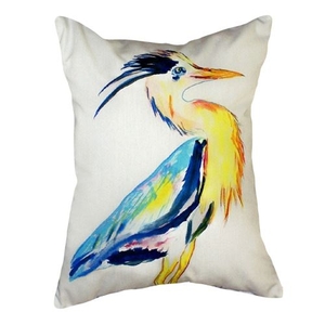 Vertical Blue Heron No Cord Pillow 16X20