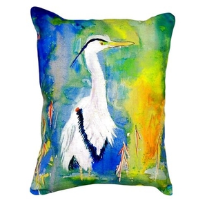 D&B'S Blue Heron No Cord Pillow 16X20