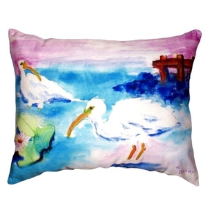 Betsy'S White Ibis No Cord Pillow 16X20