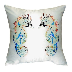 Betsy'S Seahorses No Cord Pillow 18X18