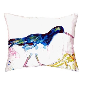 Black Shore Bird No Cord Pillow 16X20