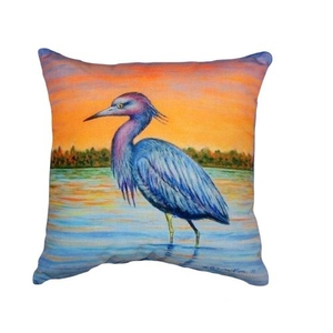 Heron & Sunset No Cord Pillow 18X18