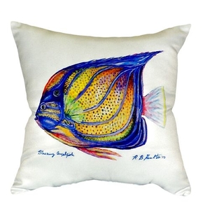 Blue Ring Angelfish No Cord Pillow 18X18