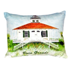 Boca Grande Lighthouse No Cord Pillow  16X20