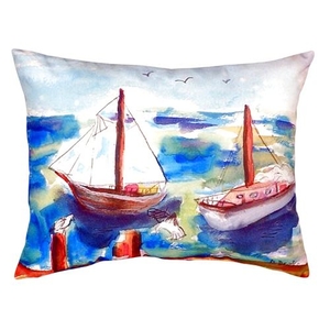 Two Sailboats No Cord Pillow 16X20