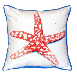 Coral Starfish Small Indoor/Outdoor Pillow 12X12