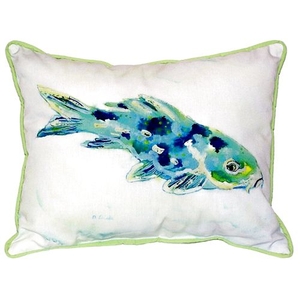 Blue Koi Small Indoor/Outdoor Pillow 11X14
