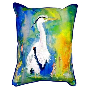 D&B'S Blue Heron Small Indoor/Outdoor Pillow 11X14