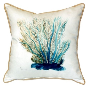 Blue Coral Small Indoor/Outdoor Pillow 12X12