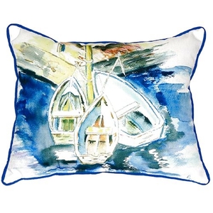 Three Row Boats Extra Large Zippered Pillow 20X24
