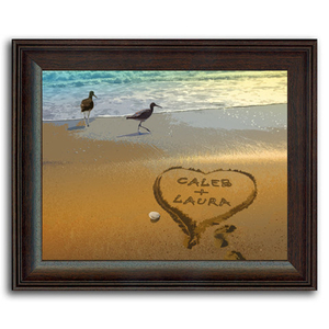 Personalized Sandpipers Framed Print