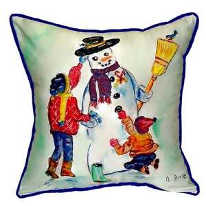 Snowman Extra Large Zippered Pillow 22X22