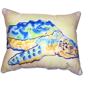 Loggerhead Turtle Small Outdoor Indoor Pillow