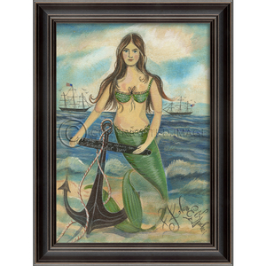 Found In The Heart Of Nantucket Bay Mermaid Framed Art
