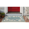 Liora Manne Capri Seashell Border Indoor/Outdoor Rug Aqua 24"X36"