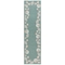 Liora Manne Capri Seashell Border Indoor/Outdoor Rug Aqua 24"X8'