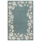 Liora Manne Capri Seashell Border Indoor/Outdoor Rug Aqua 42"X66"