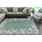 Liora Manne Capri Seashell Border Indoor/Outdoor Rug Aqua 42"X66"