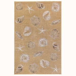 Liora Manne Carmel Shells Indoor/Outdoor Rug Sand 7'10"X9'10"