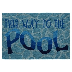 Liora Manne Frontporch This Way To The Pool Indoor/Outdoor Rug Water 30"X48"